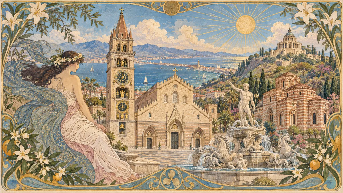 Illustrazione artistica di Messina Monumentale